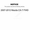 Kugel Rear Wheel Bearing Hub Assembly For 2007-2012 Mazda CX-7 FWD 70-512349